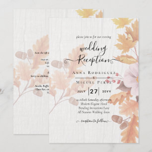 LeahG Terracotta Automne part Mariage Invitation
