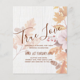 LeahG Terracotta Herbstlaubs Wedding Einladung Flyer