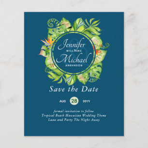 LeahG Tropical Feuilles Beach Wedding Enregistrer