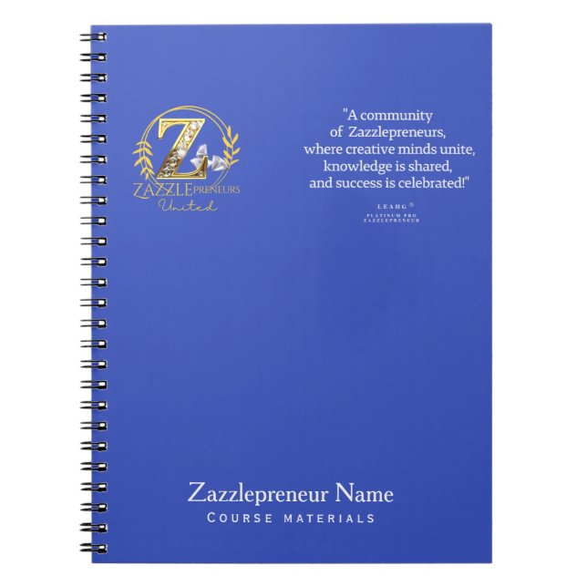 LeahGs Zazzle Business Course Personalisiert Notizblock (Vorderseite)