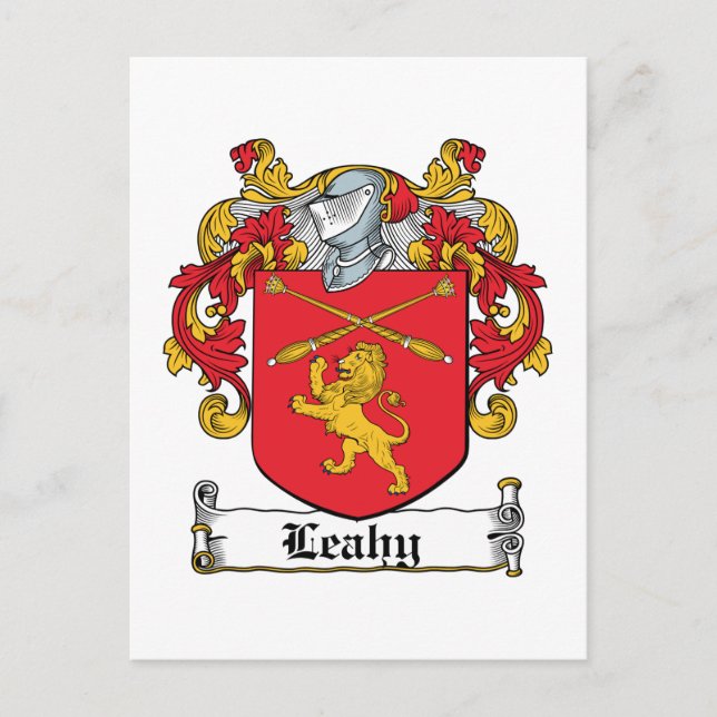 Leahy Familienwappen Postkarte (Vorderseite)