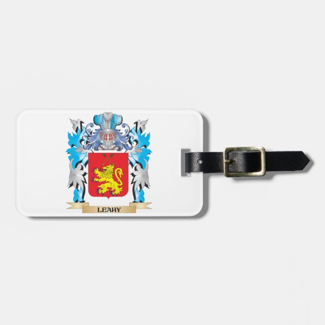 Leahy Wappen - Familienwappen Gepäckanhänger (Vorderseite horizontal)