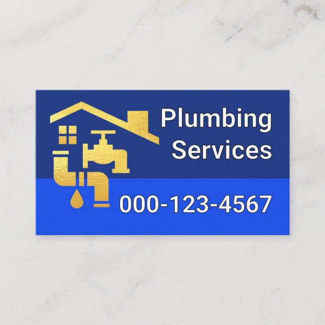 Leaking Faucet Pipe Under Rooftop Visitenkarte (Vorderseite)