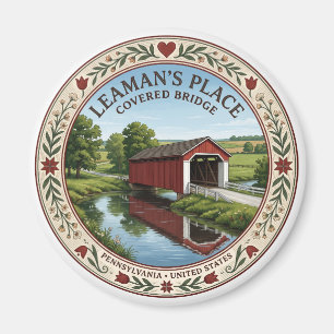 Leaman's Place Covered Bridge Paradies Magnet