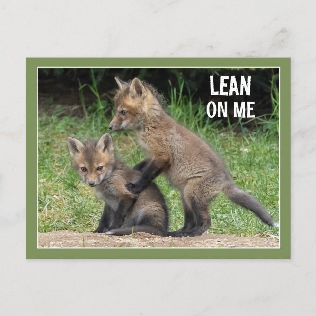 Lean am Text Postkarte (Vorderseite)