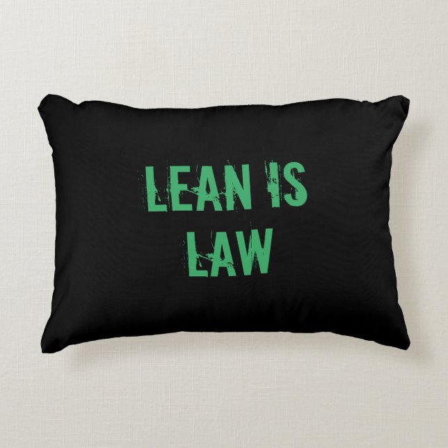 Lean is Law Fitness Personal Trainer Bodybuilding Dekokissen (Vorderseite)