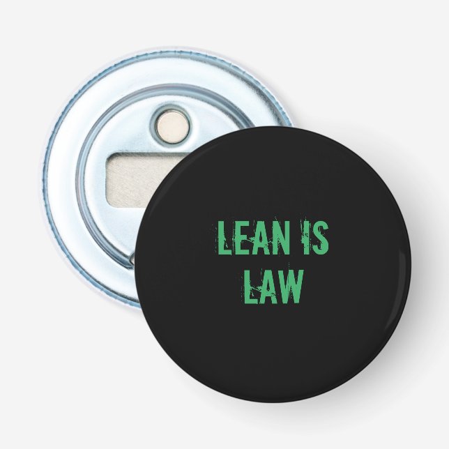 Lean is Law Fitness Personal Trainer Bodybuilding Flaschenöffner (Vorderseite)