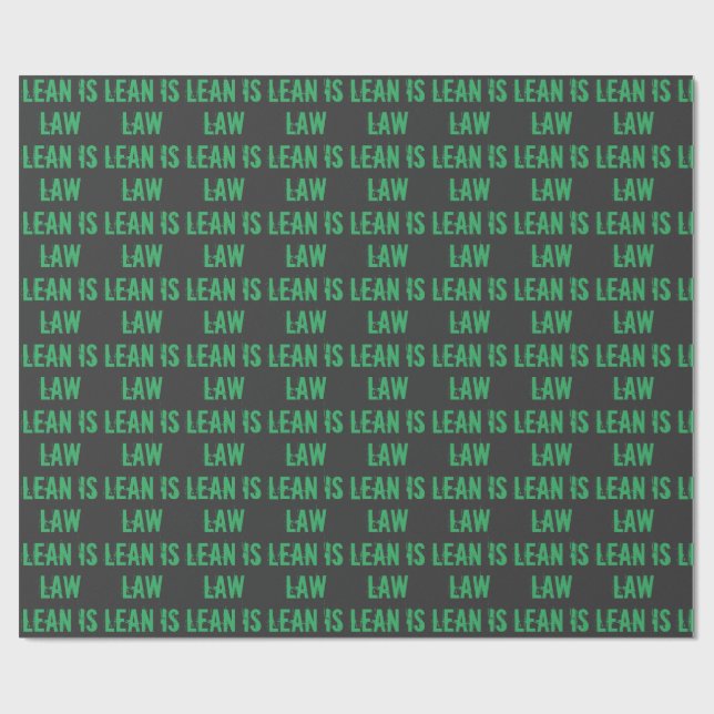 Lean is Law Fitness Personal Trainer Bodybuilding Geschenkpapier (Flach)