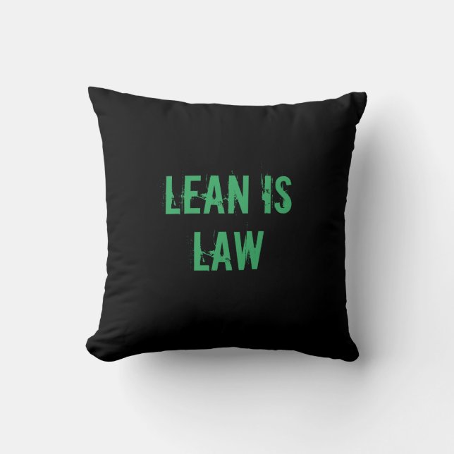 Lean is Law Fitness Personal Trainer Bodybuilding Kissen (Vorderseite)