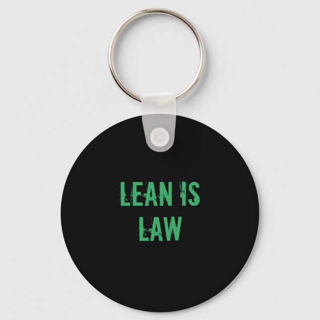 Lean is Law Fitness Personal Trainer Bodybuilding Schlüsselanhänger (Vorderseite)