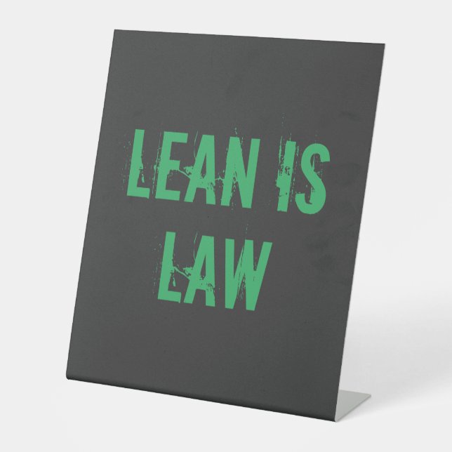 Lean is Law Fitness Personal Trainer Bodybuilding Sockelschild (Vorderseite)