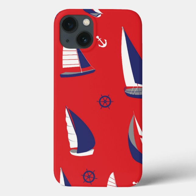 Lean Sailboat Pattern Case-Mate iPhone Hülle (Rückseite)