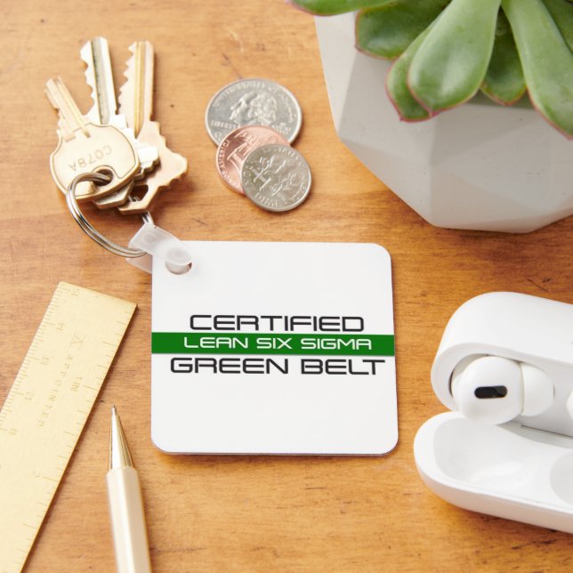 Lean Six Sigma Certified Green Belt Schlüsselanhänger (Schreibtisch)