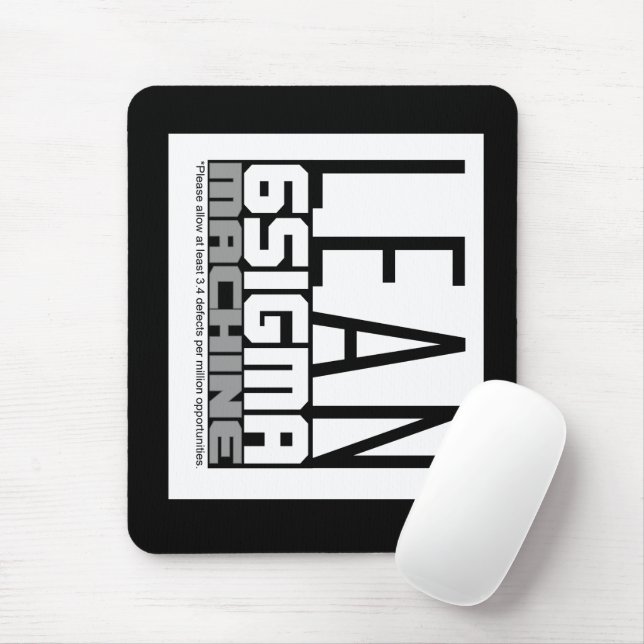 Lean Six Sigma Machine Mousepad (Mit Mouse)