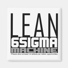 Lean Six Sigma Machine White Belt Magnet