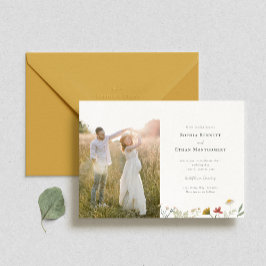 Leander Wildblume Foto Wedding Einladung