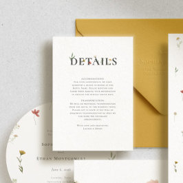 Leander Wildblume Wedding Begleitkarte