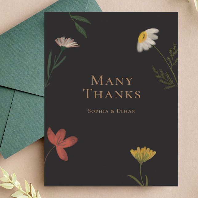 Leander Wildblume Wedding Dankeskarte (Von Creator hochgeladen)