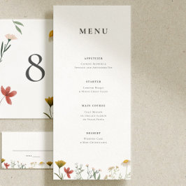 Leander Wildblume Wedding Menükarte