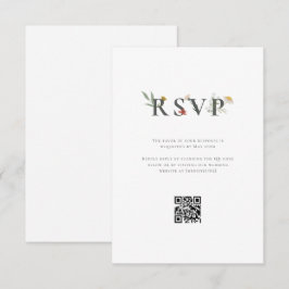 Leander Wildblume Wedding RSVP Karte