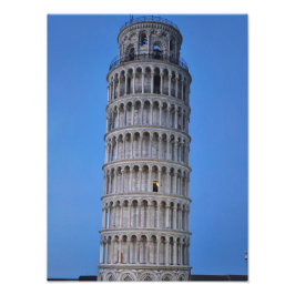 Leaning Tower at Dusk Fotodruck