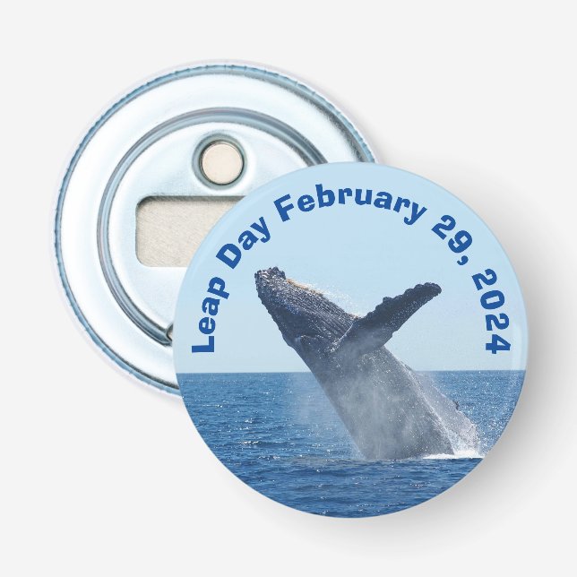 Leap Day 29. Februar 2024 Flaschenöffner (Vorderseite)