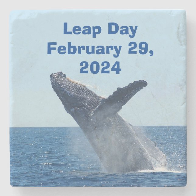 Leap Day 29. Februar 2024 Steinuntersetzer (Vorderseite)