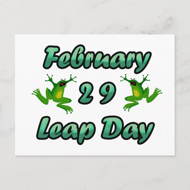 Leap Day 29. Februar Postkarte (Vorderseite)