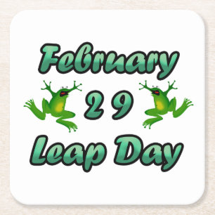Leap Day 29. Februar Rechteckiger Pappuntersetzer
