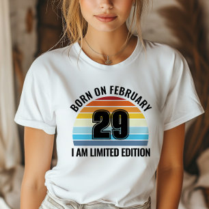 Leap Day Feb 29 Vintag Sunset Leap Jahr Geburtstag T-Shirt