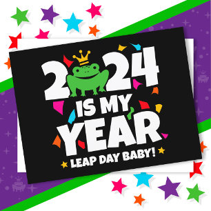 Leap Day Leaper 2024 ist mein Jahr 29. Februar Geb Postkarte