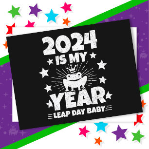 Leap Day Leapling 2024 ist mein Jahr 29. Februar G Postkarte