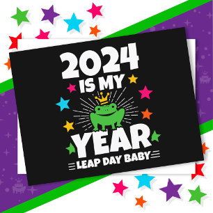 Leap Day Leapling 2024 ist mein Jahr 29. Februar G Postkarte