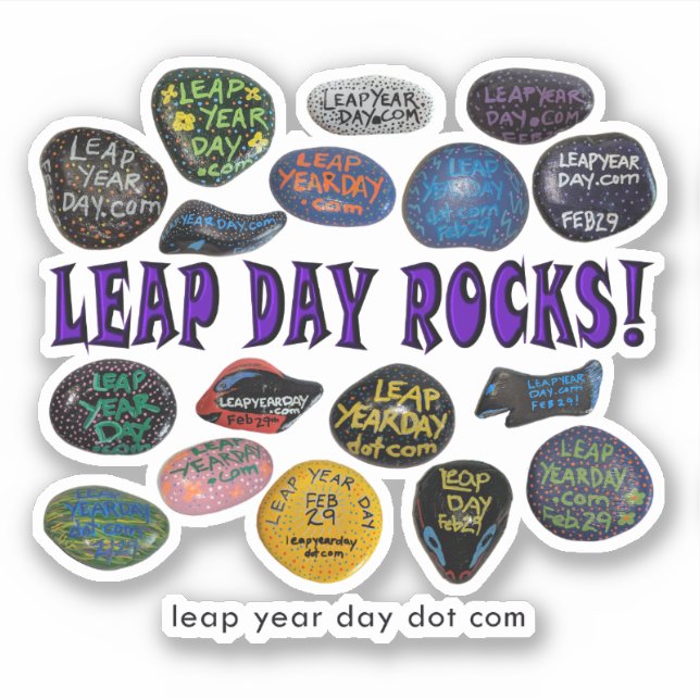 LEAP DAY ROCKS! AUFKLEBER (Vorderseite)
