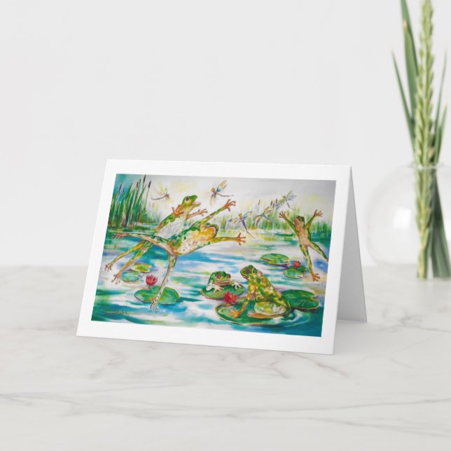 " Leap Frosch " Grußkarte Karte (Vorderseite)