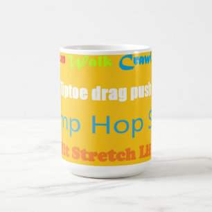 Leap Hop Überspringen Lean Text Design gemischte F Kaffeetasse