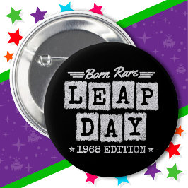 Leap Year 1968 Geboren Selten 1968 Leap Day Geburt Button