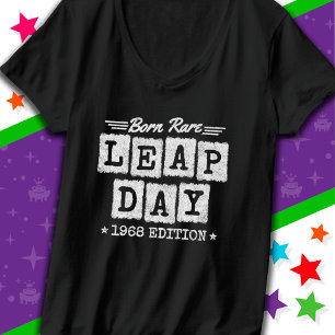 Leap Year 1968 Geboren Selten 1968 Leap Day Geburt T-Shirt