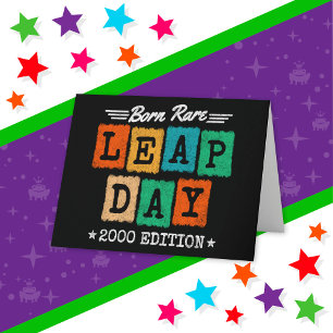 Leap Year 2000 Geboren Selten 2000 Leap Day Geburt Karte