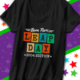Leap Year 2004 Geboren Selten 2004 Leap Day Geburt T-Shirt