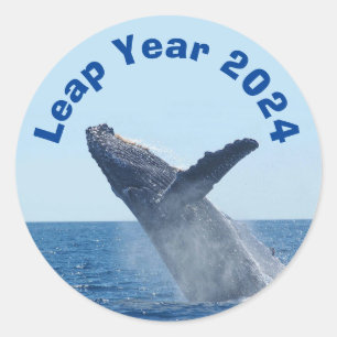 Leap Year 2024 Runder Aufkleber