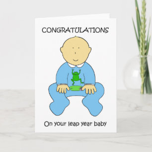 Leap Year Baby gratuliert Karte