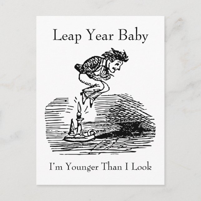 Leap Year Baby Postkarte (Vorderseite)