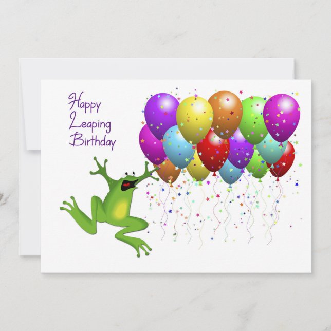 Leap Year Happy Birthday Card Karte (Vorderseite)