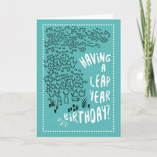 Leap Year Kaninchen Geburtstag Karte