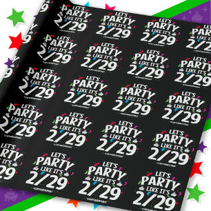 Leap Year Leap Day Party 29. Februar Geburtstag Geschenkpapier