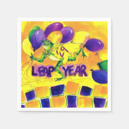 Leap Year Napkins Balloons Serviette