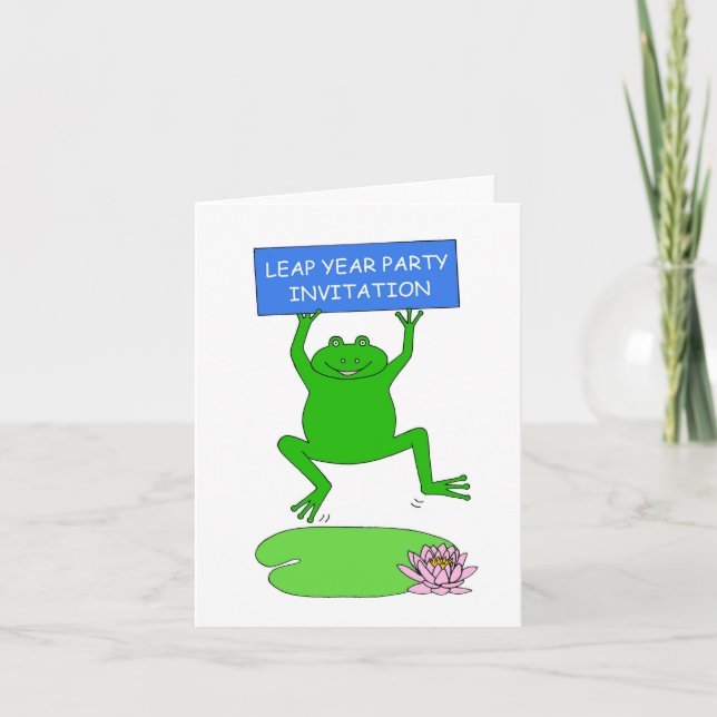 Leap Year Party Einladung Dancing Frosch (Vorderseite)