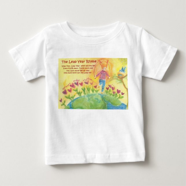 Leap Year Rhyme Ruffle T-Shirt (Vorderseite)