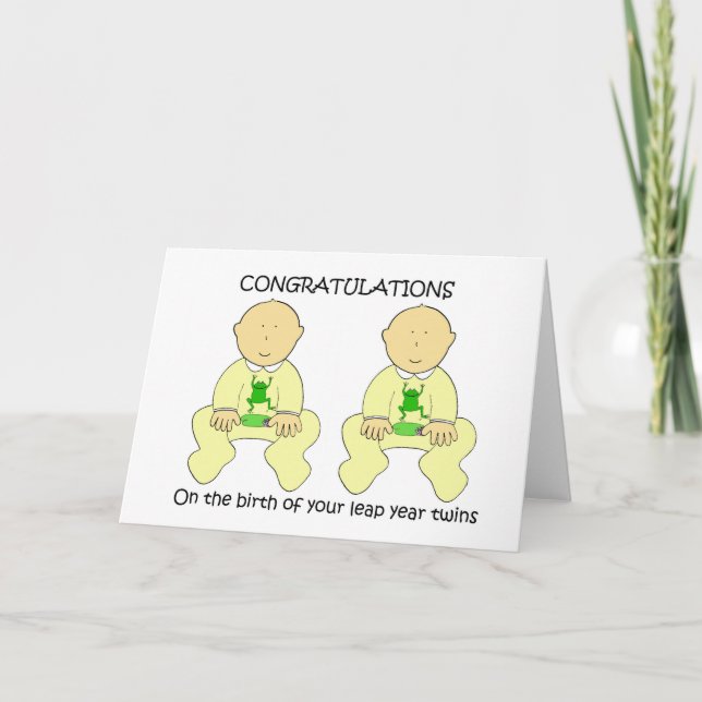 Leap Year Twins Glückwünsche Karte (Vorderseite)